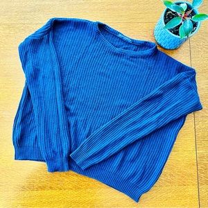 Brandy Melville Navy Scoop Neck Sweater